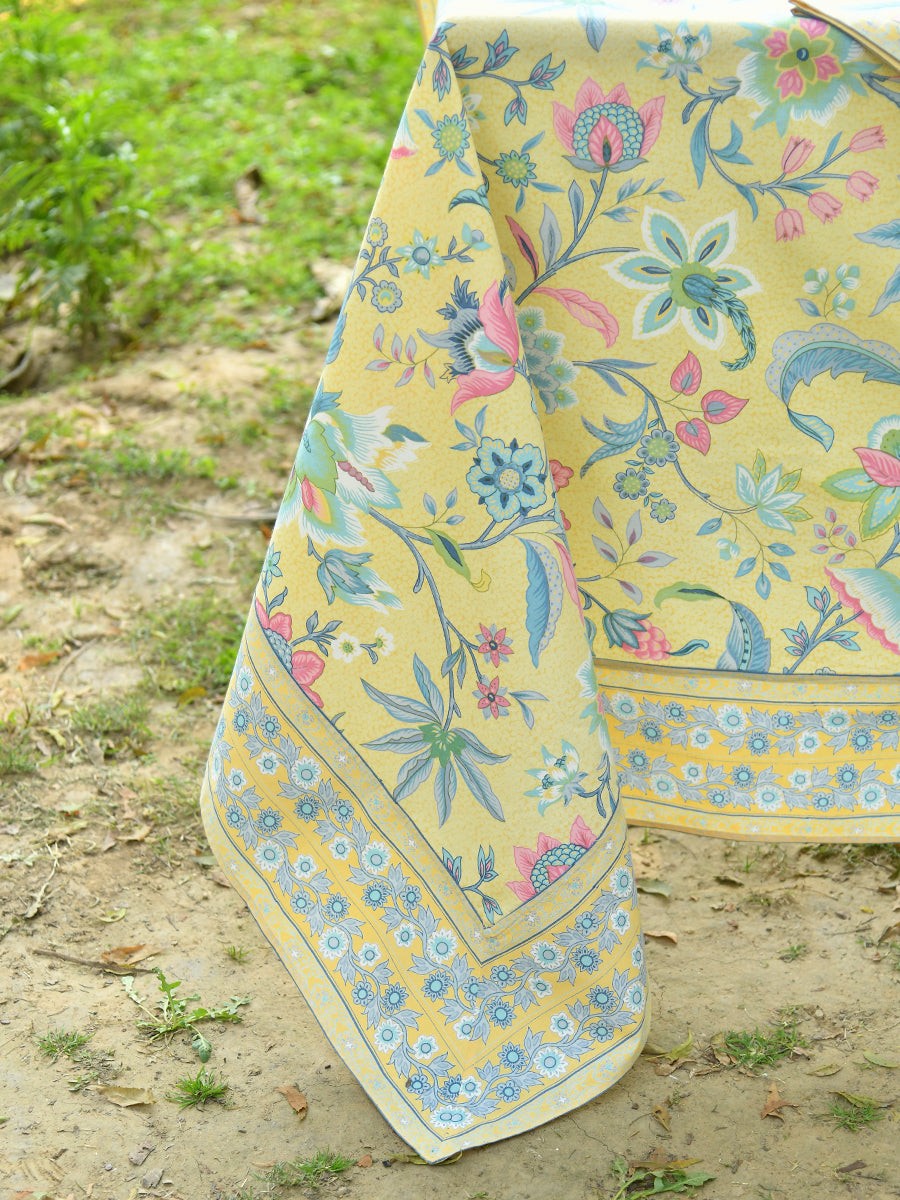Handprinted Square Tablecloths, India