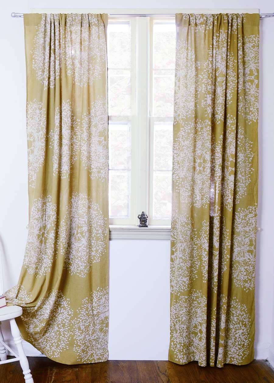 Block Printed Curtain Panels