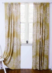 Block Printed Curtain Panels