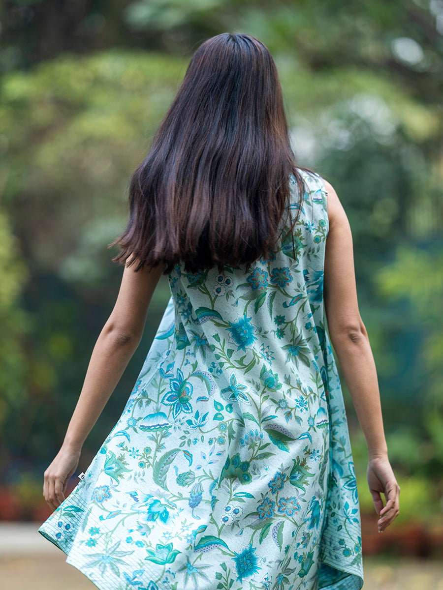 Hand Printed Cotton Voile Summer Dress, India
