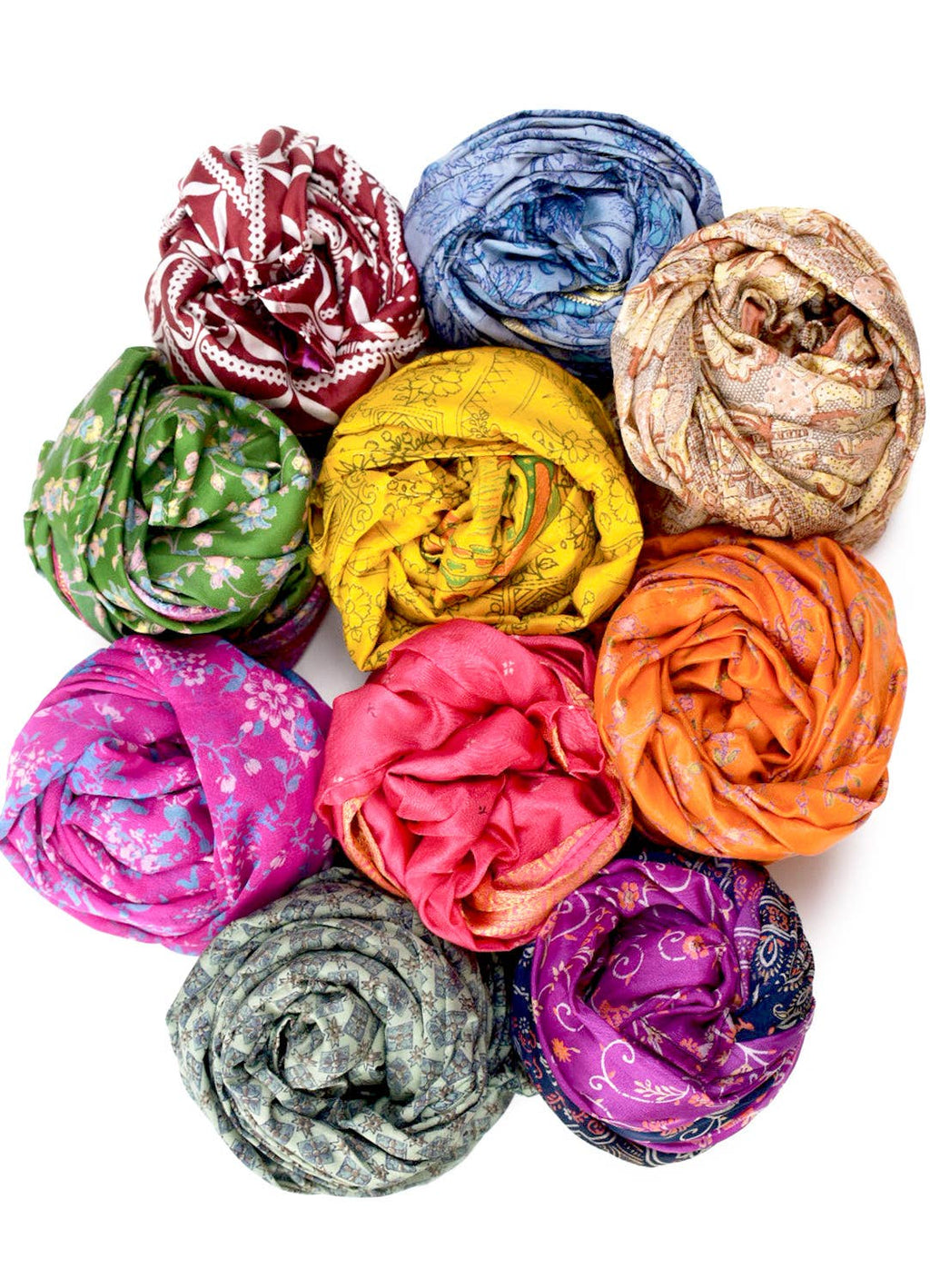 Up-Cycled Silk Sari Scarves