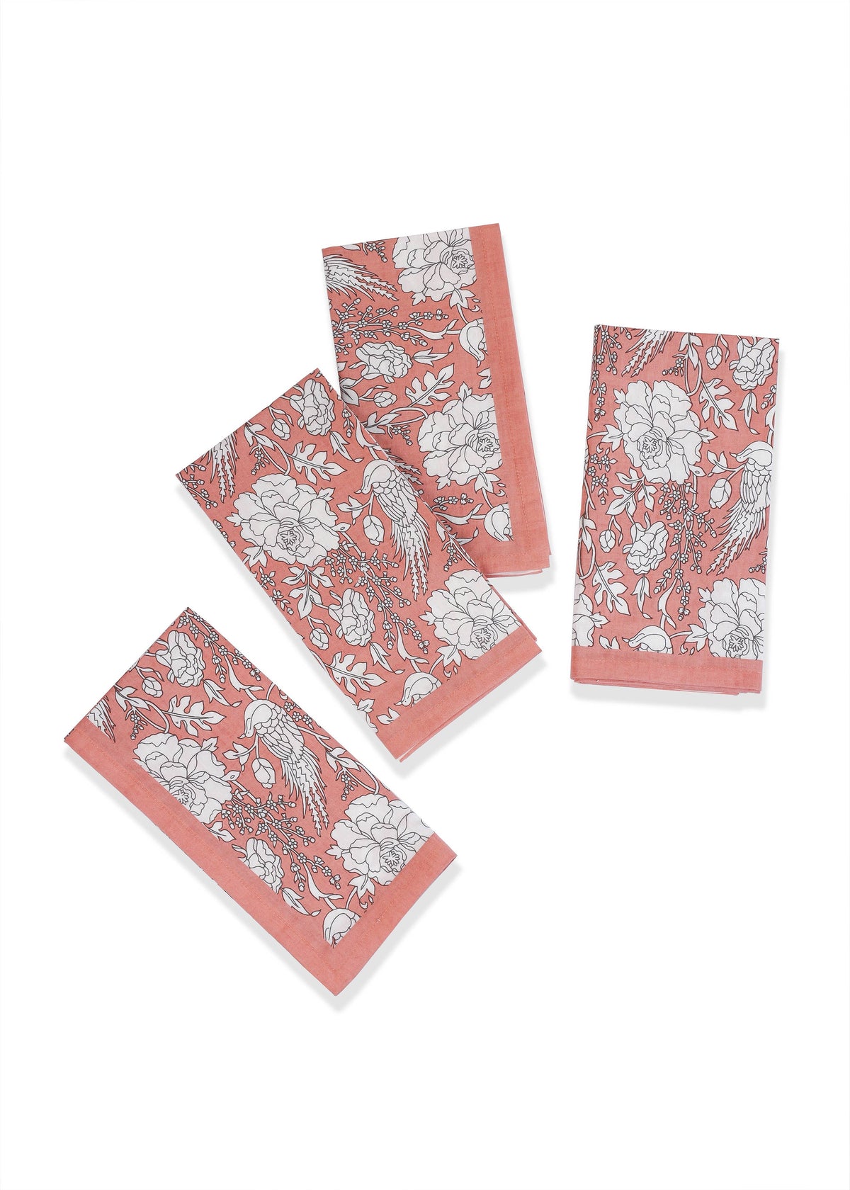 Hand Block-Printed Cotton Napkins, 20”