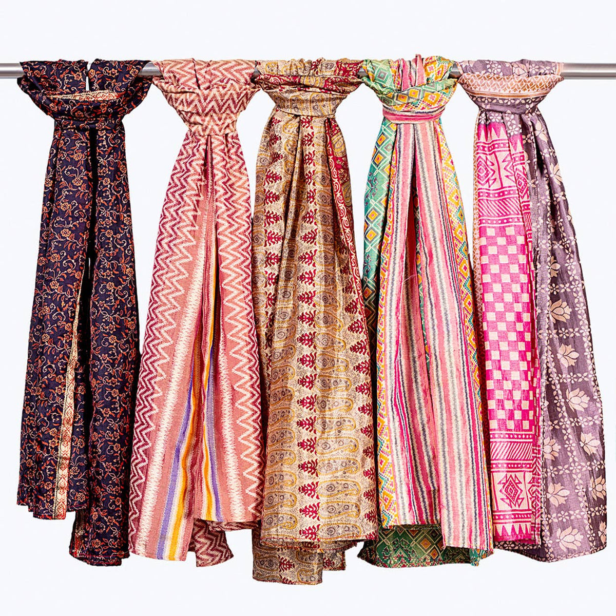 Up-Cycled Silk Sari Scarves