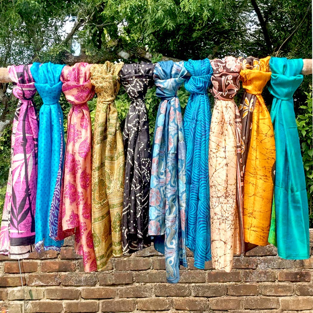 Up-Cycled Silk Sari Scarves