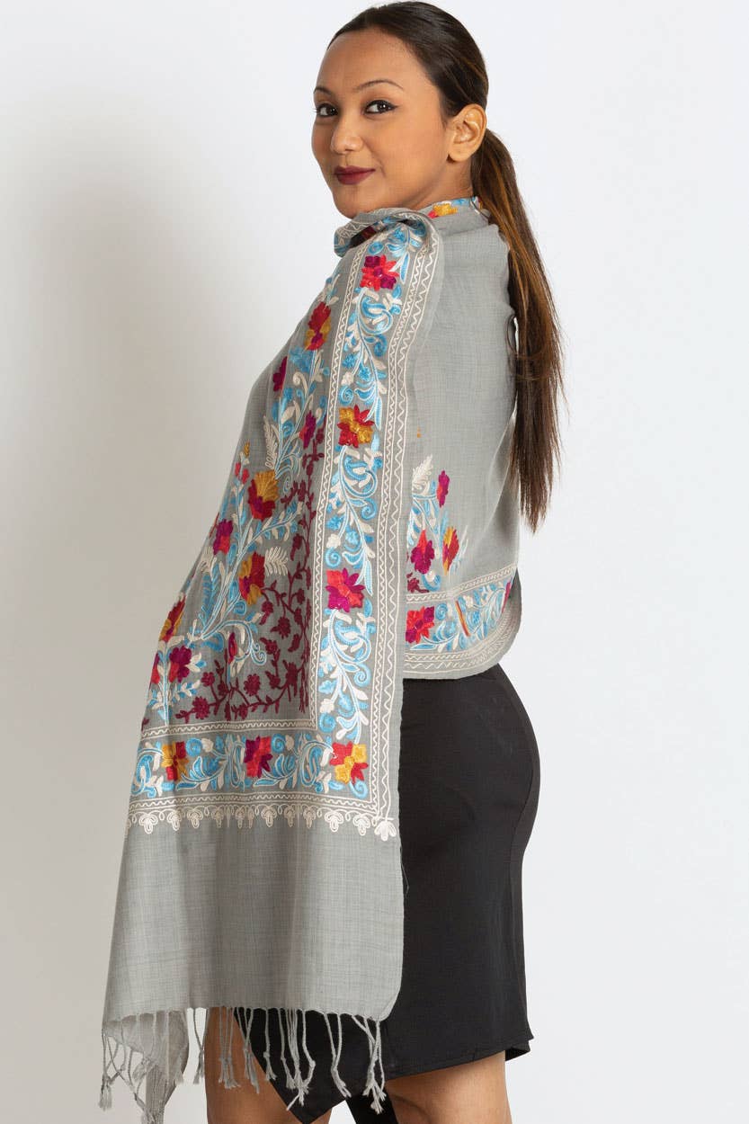 Karuna Embroidered Shawl