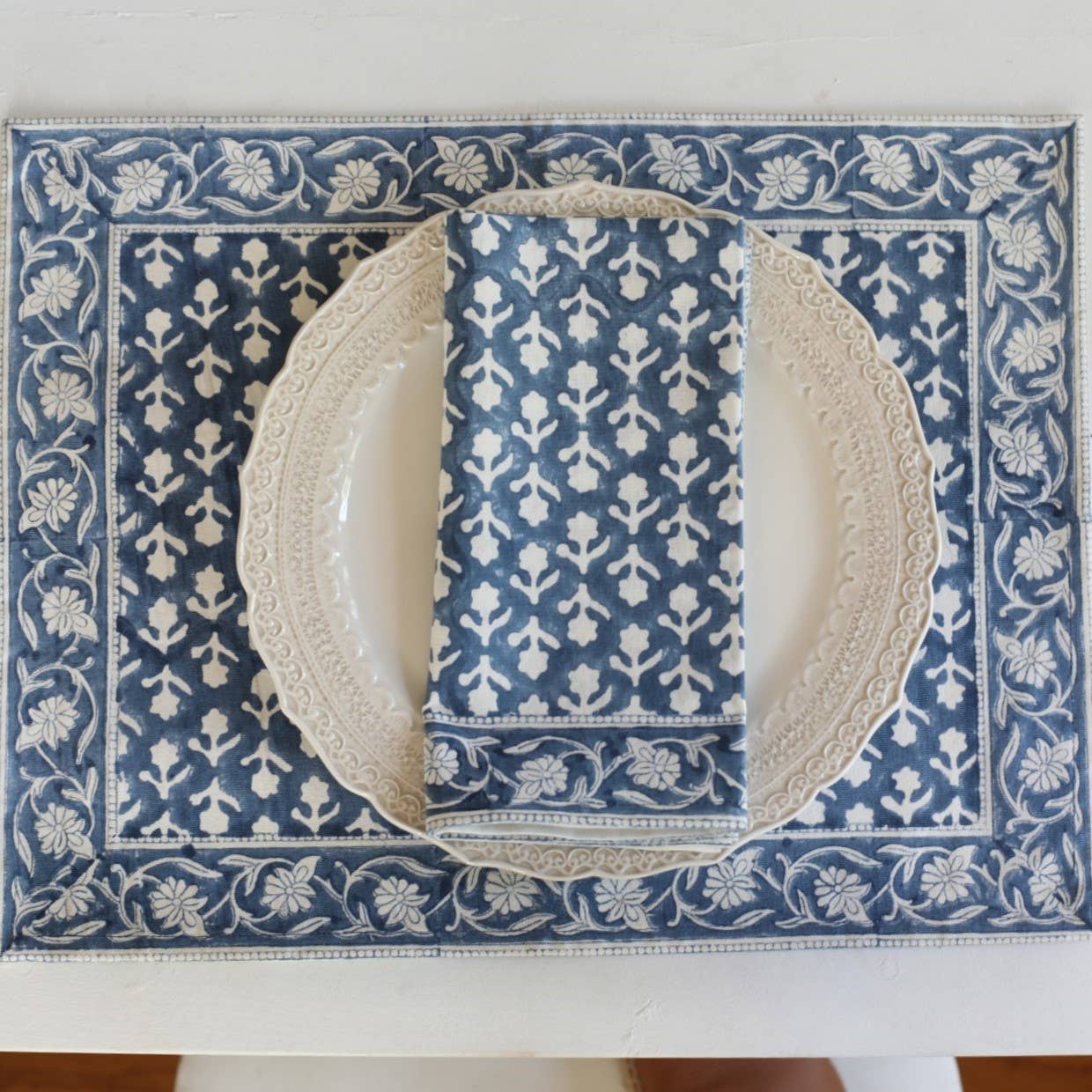 Block-printed Napkins, 20"