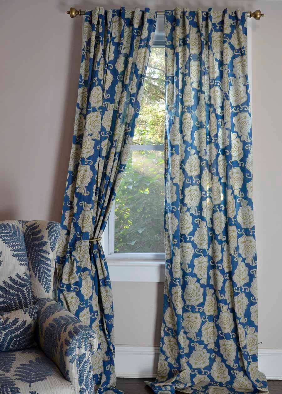 Block Printed Curtain Panels