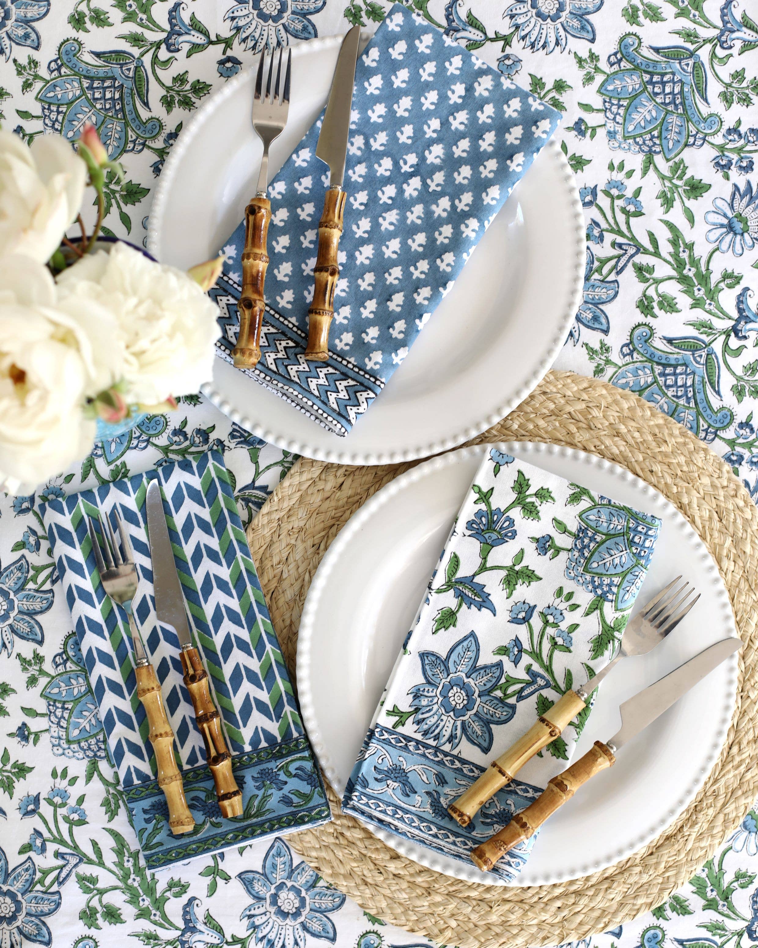 Block-printed Napkins, 20"