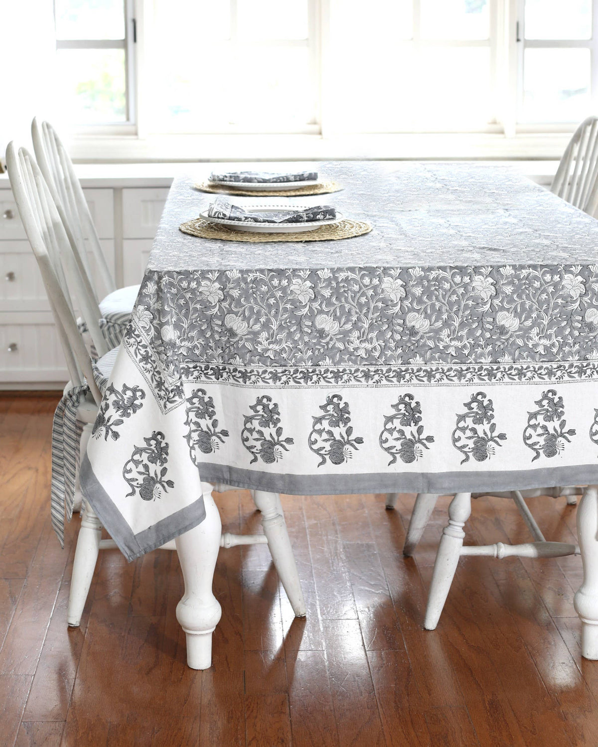 Hand Block Printed Tablecloths, 60” x 90” 