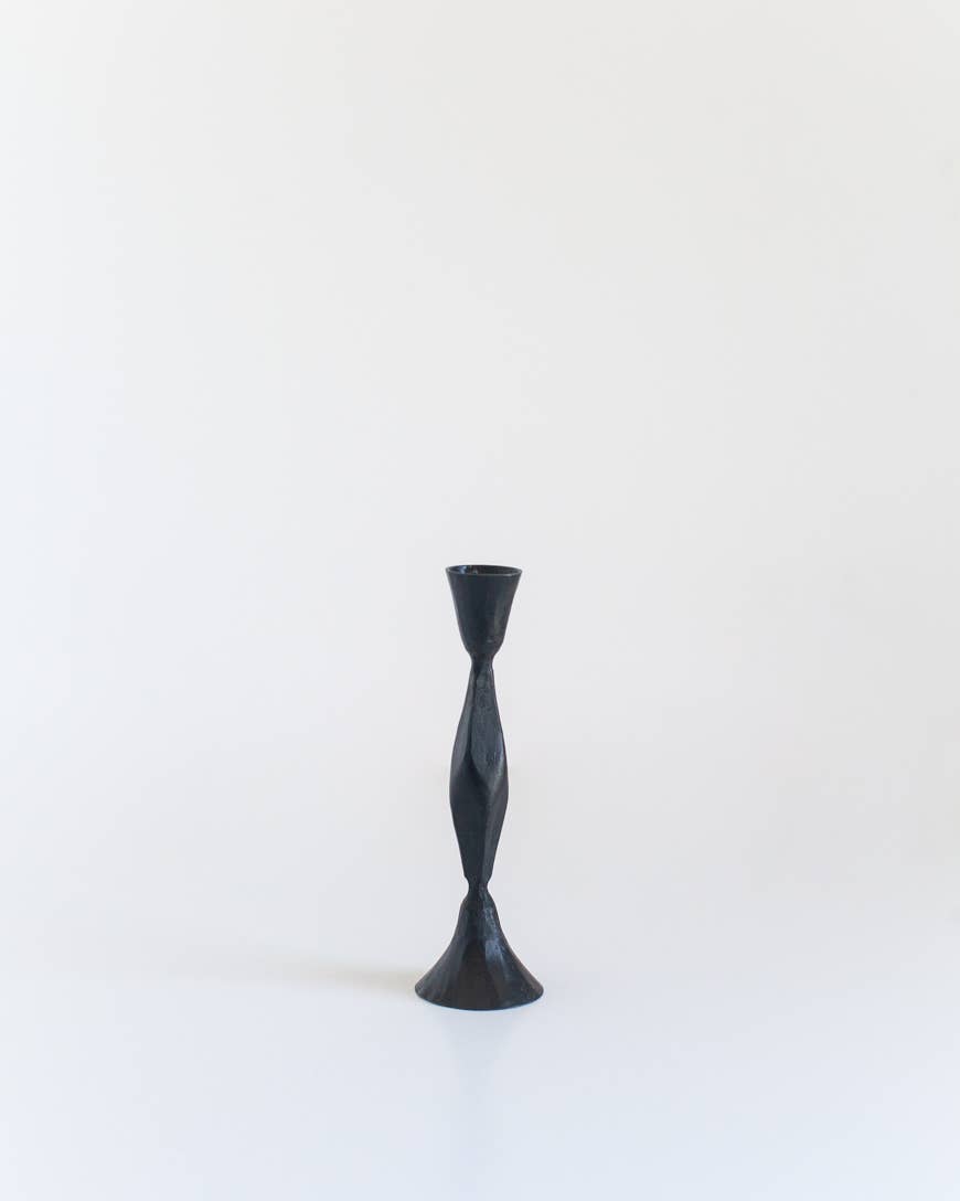 Hand-Forged Iron Candle Stand