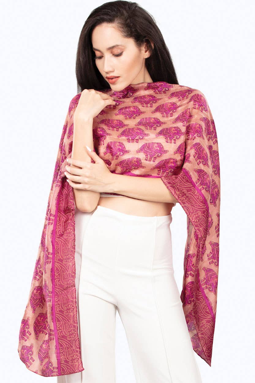 Up-Cycled Silk Sari Scarves
