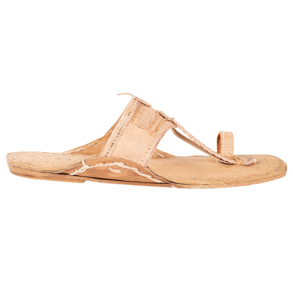 Kolhapuri Chappal Summer Sandals, Natural