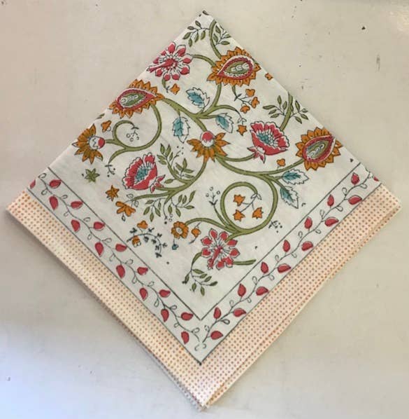 Block-printed Napkins, 20"