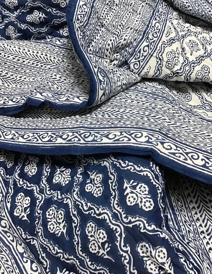 Blockprinted Cotton Quilts TWIN