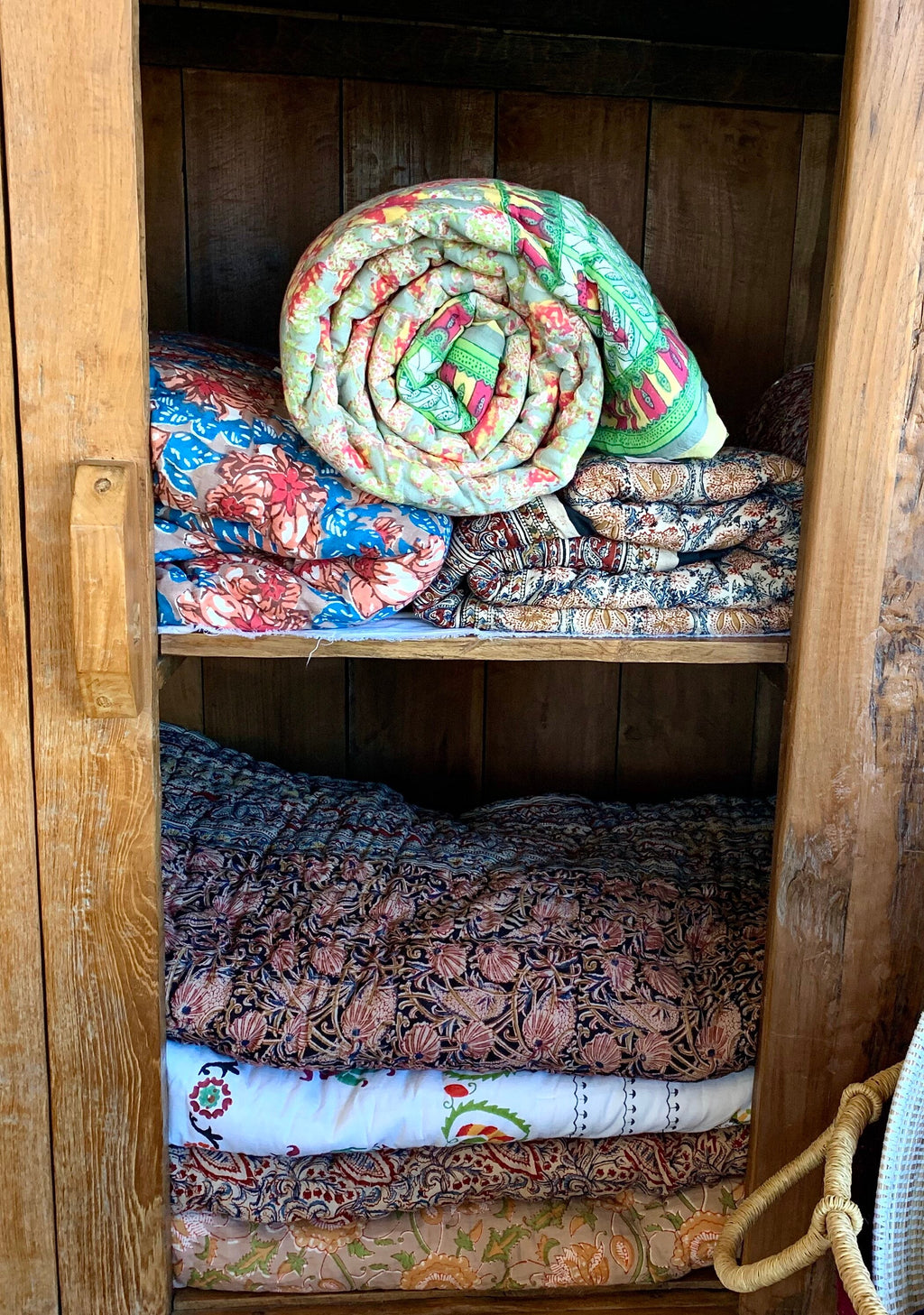 Blockprinted Cotton Quilts Twin detail view 5 – Hill Station Ashland