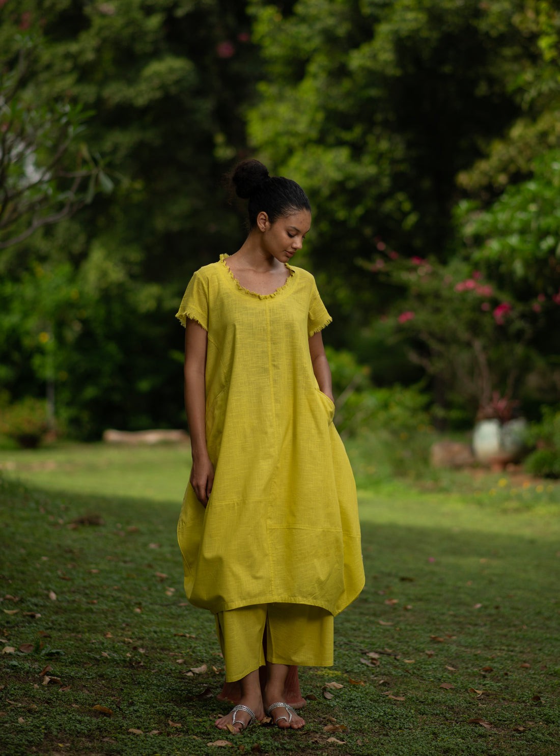 Mango Mint Cotton Balloon Pants