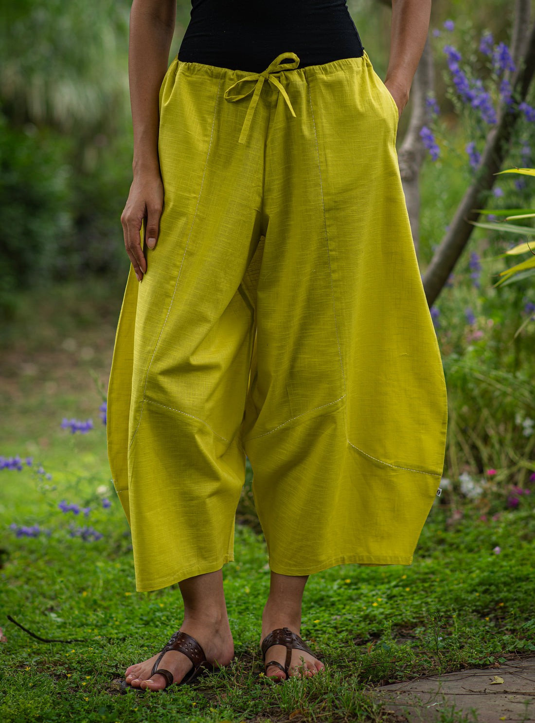 Mango Mint Cotton Balloon Pants