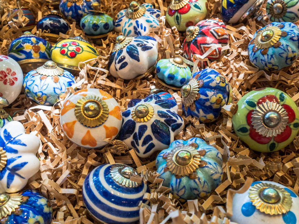 Blue Pottery Drawer Knobs detail view 7 – Hill Station Ashland