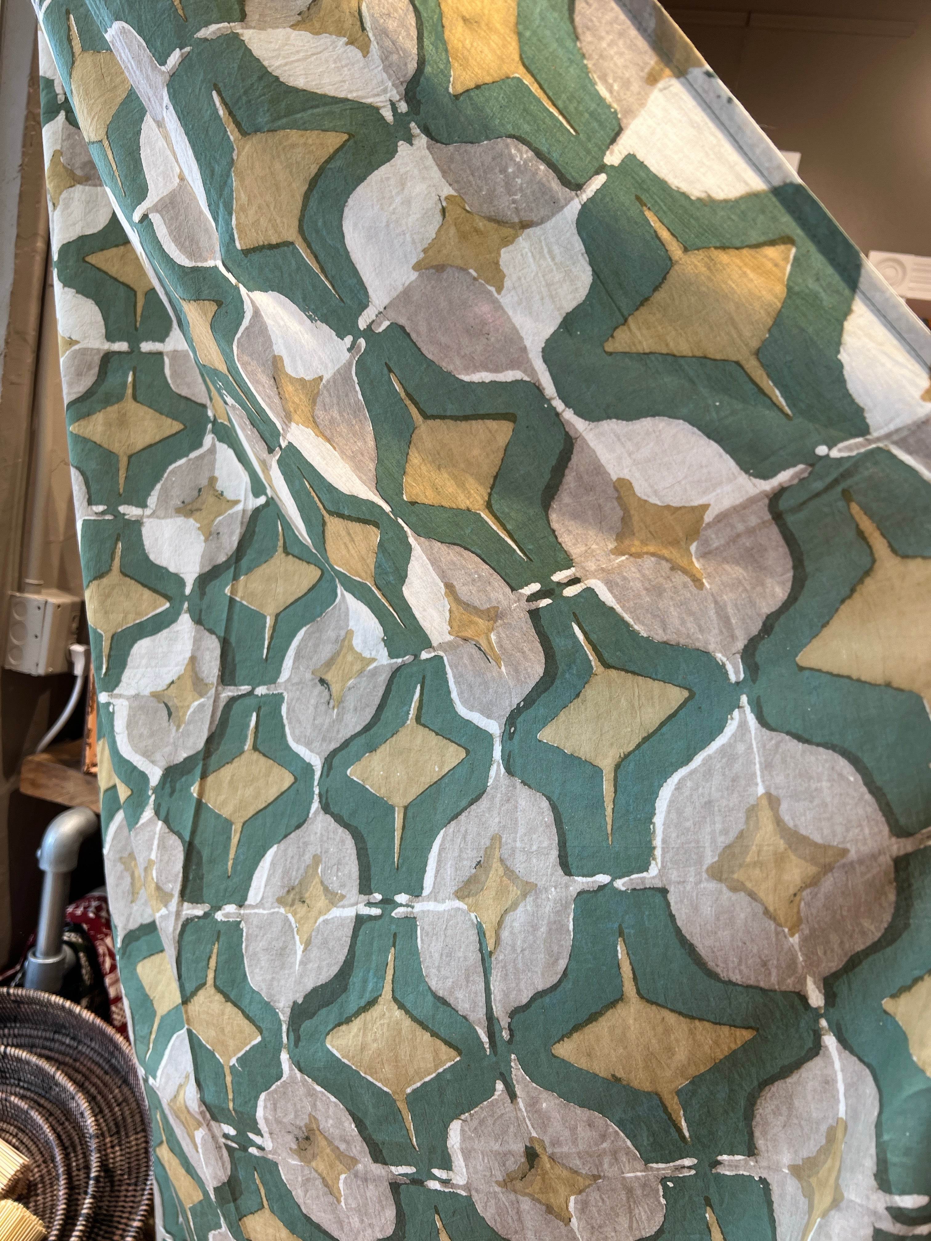 Block Printed Curtain Panels