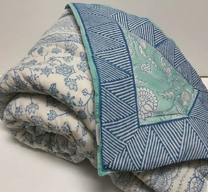 Blockprinted Cotton Quilts QUEEN
