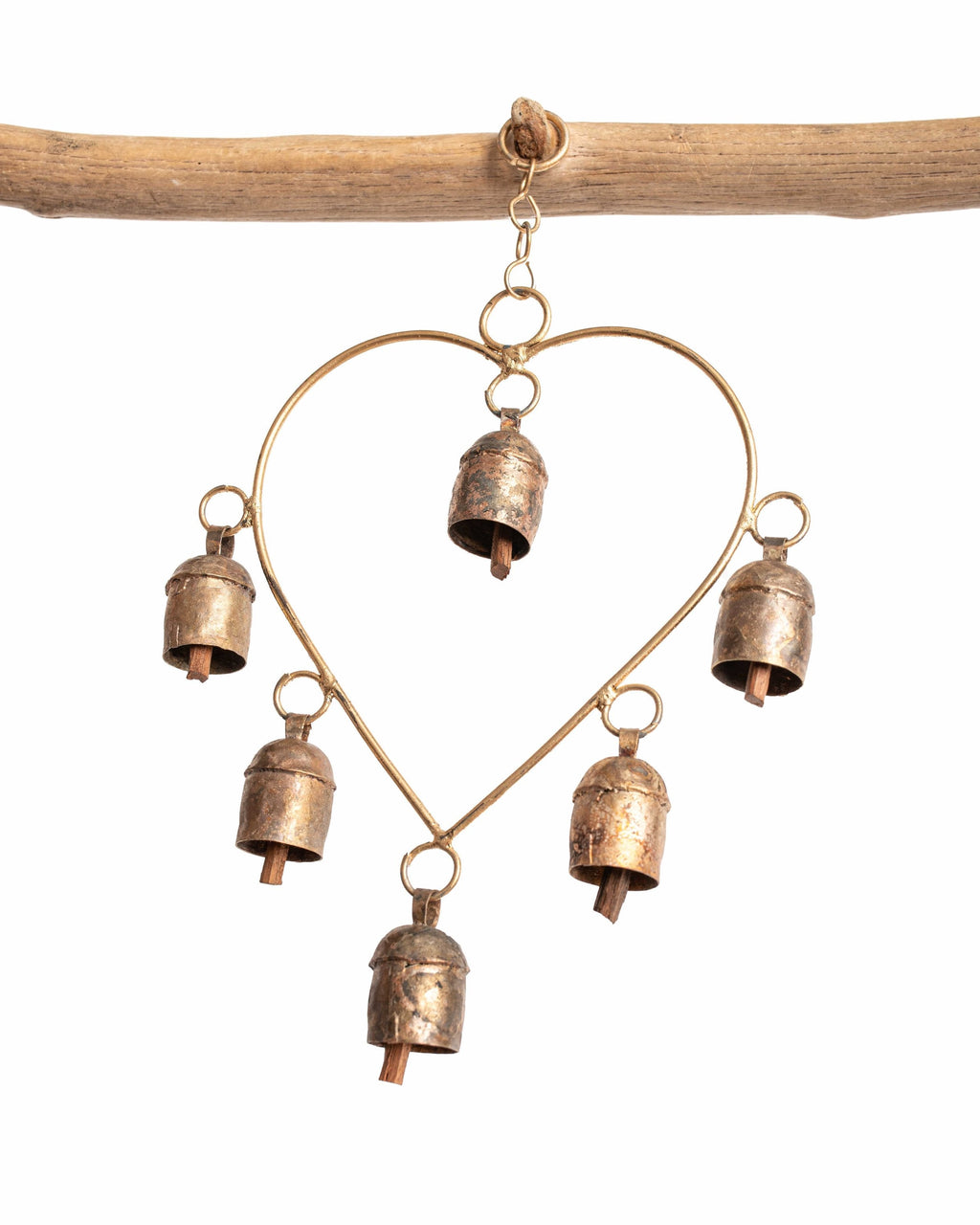 Bronze Hand-tuned Garden Wind Chimes India ~ 10 - 13 detail view 2 – Hill Station Ashland