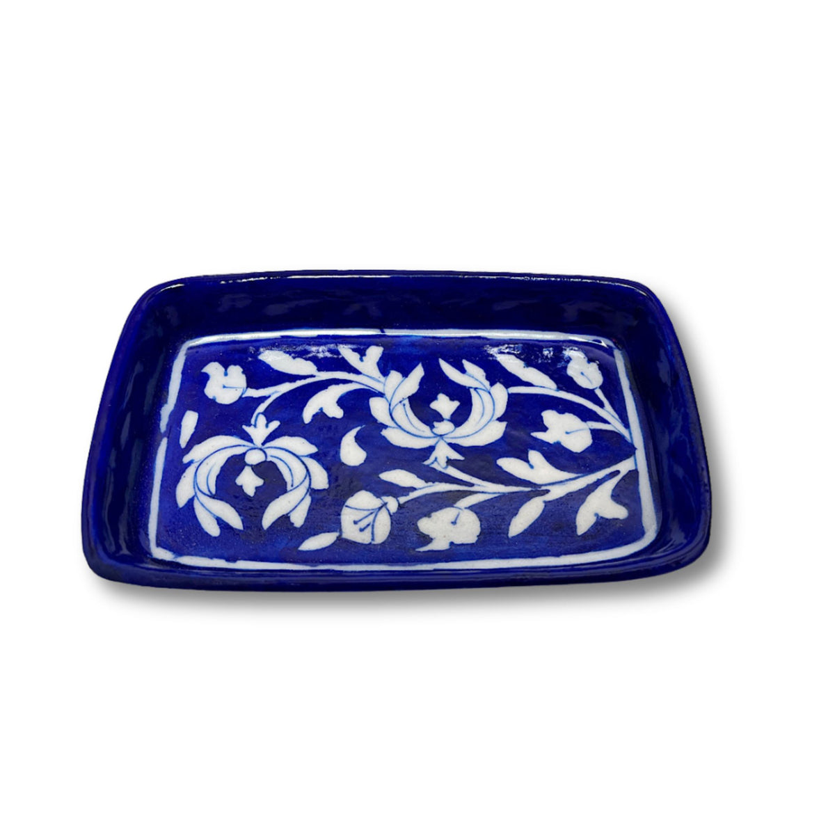 Blue Pottery Soap Dishes Rectangular detail view 6 – Hill Station Ashland