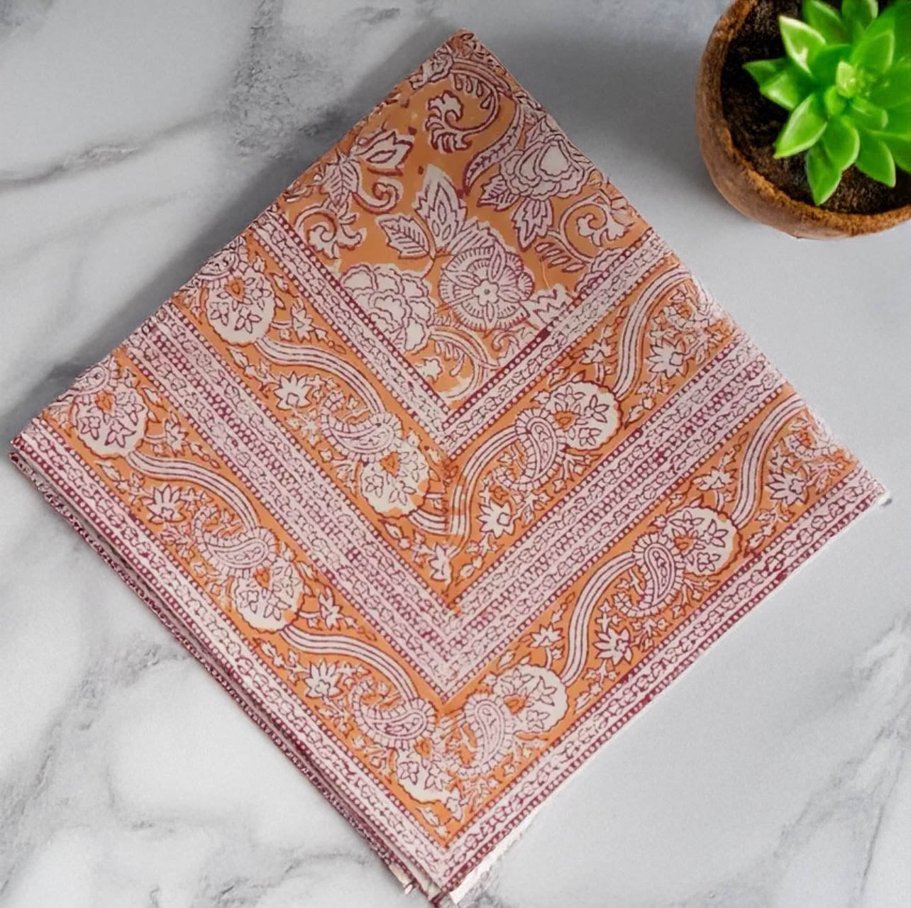 Block-printed Napkins, 20"