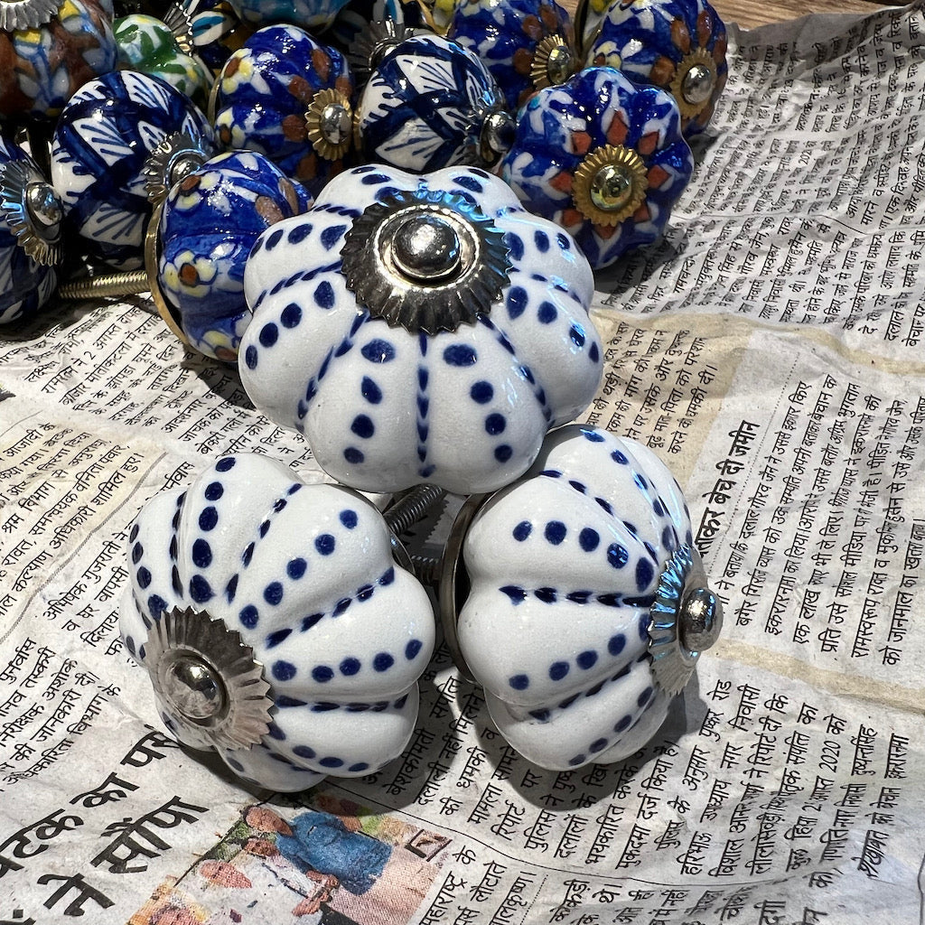 Blue Pottery Drawer Knobs detail view 12 – Hill Station Ashland