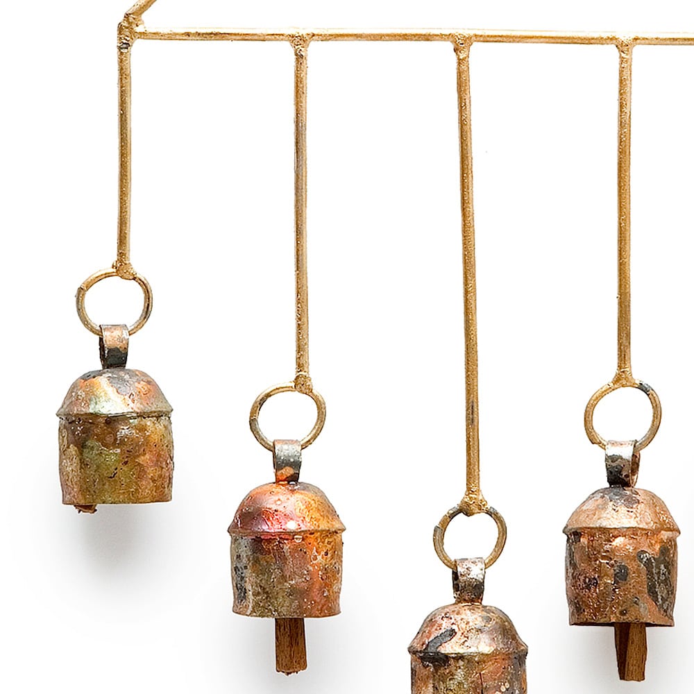 Bronze Hand-tuned Garden Wind Chimes India ~ 10 - 13 detail view 13 – Hill Station Ashland
