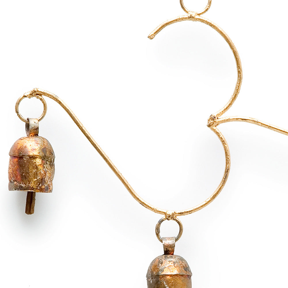 Bronze Hand-tuned Garden Wind Chimes India ~ 10 - 13 detail view 4 – Hill Station Ashland