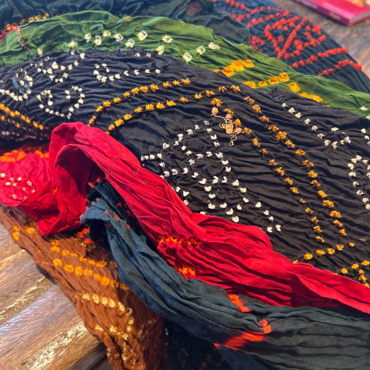 Cotton Bandhni Odhni Scarves – Hill Station Ashland