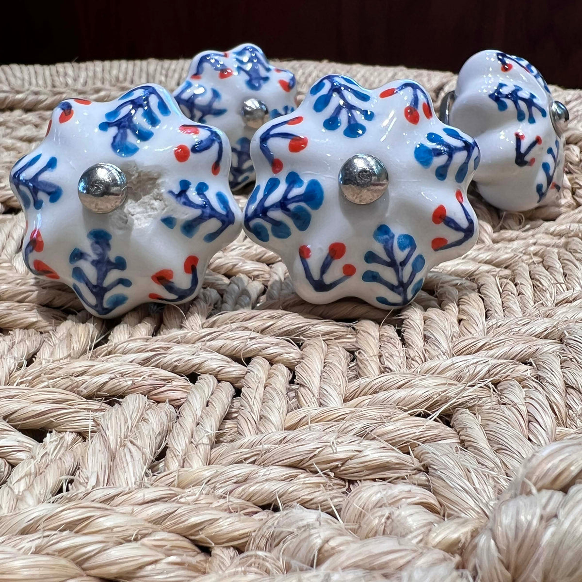 Blue Pottery Drawer Knobs detail view 15 – Hill Station Ashland