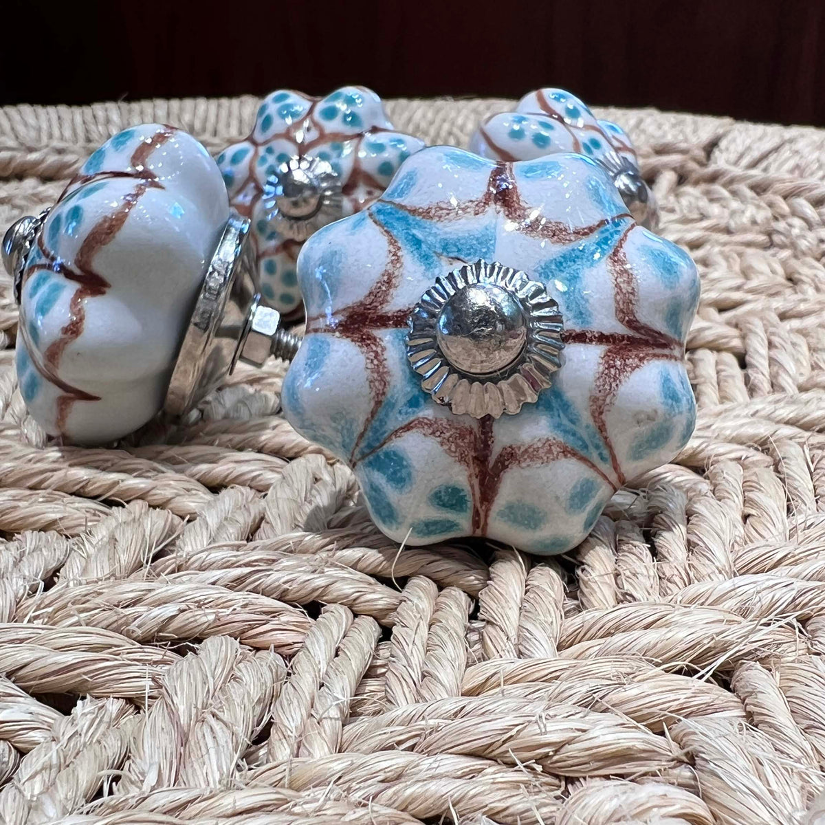 Blue Pottery Drawer Knobs detail view 14 – Hill Station Ashland