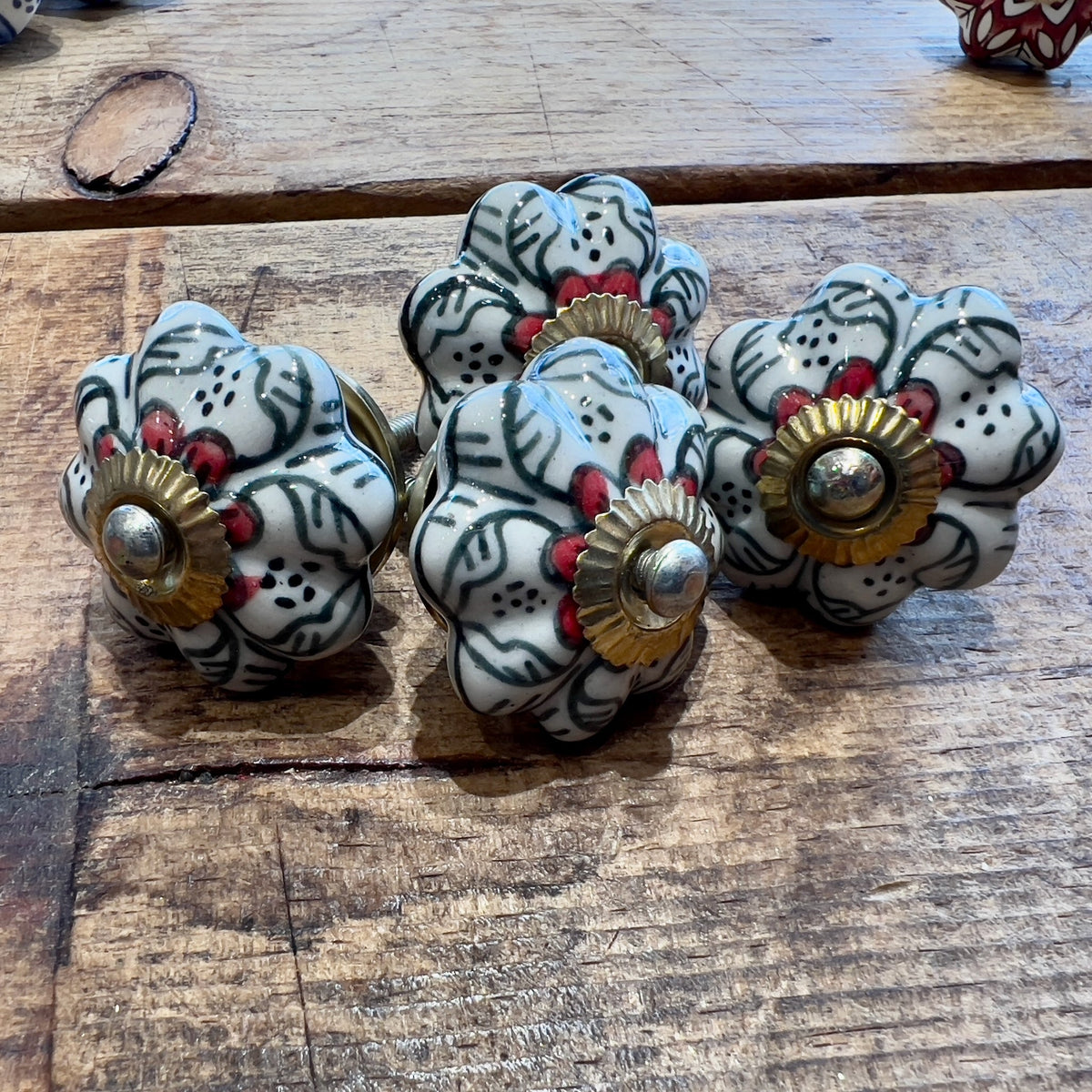 Blue Pottery Drawer Knobs detail view 2 – Hill Station Ashland