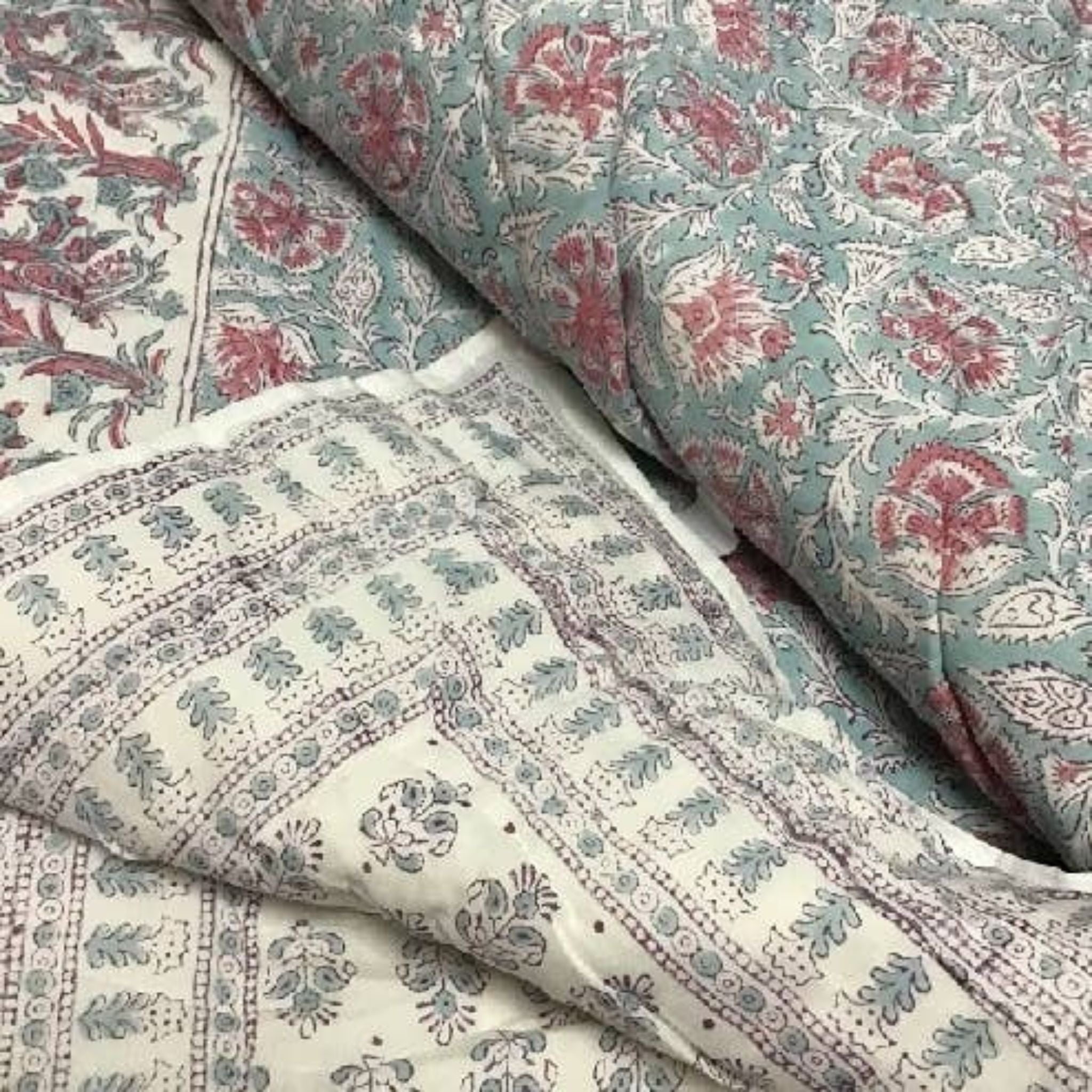 Blockprinted Cotton Quilts QUEEN
