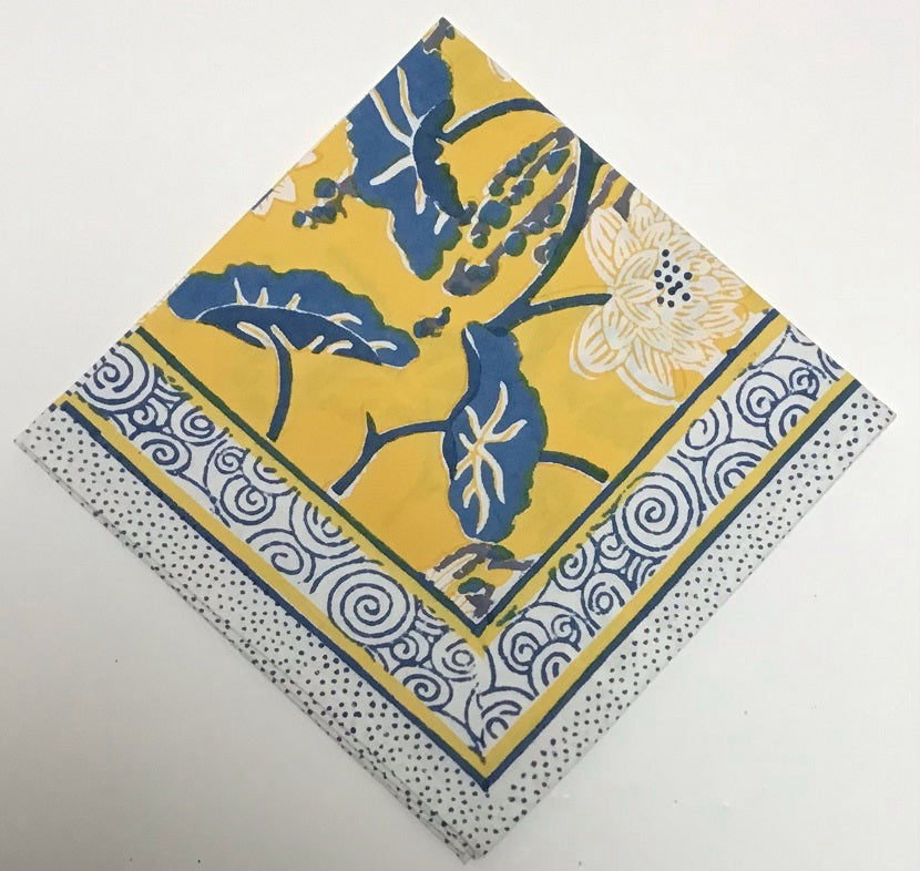 Block-printed Napkins, 20"