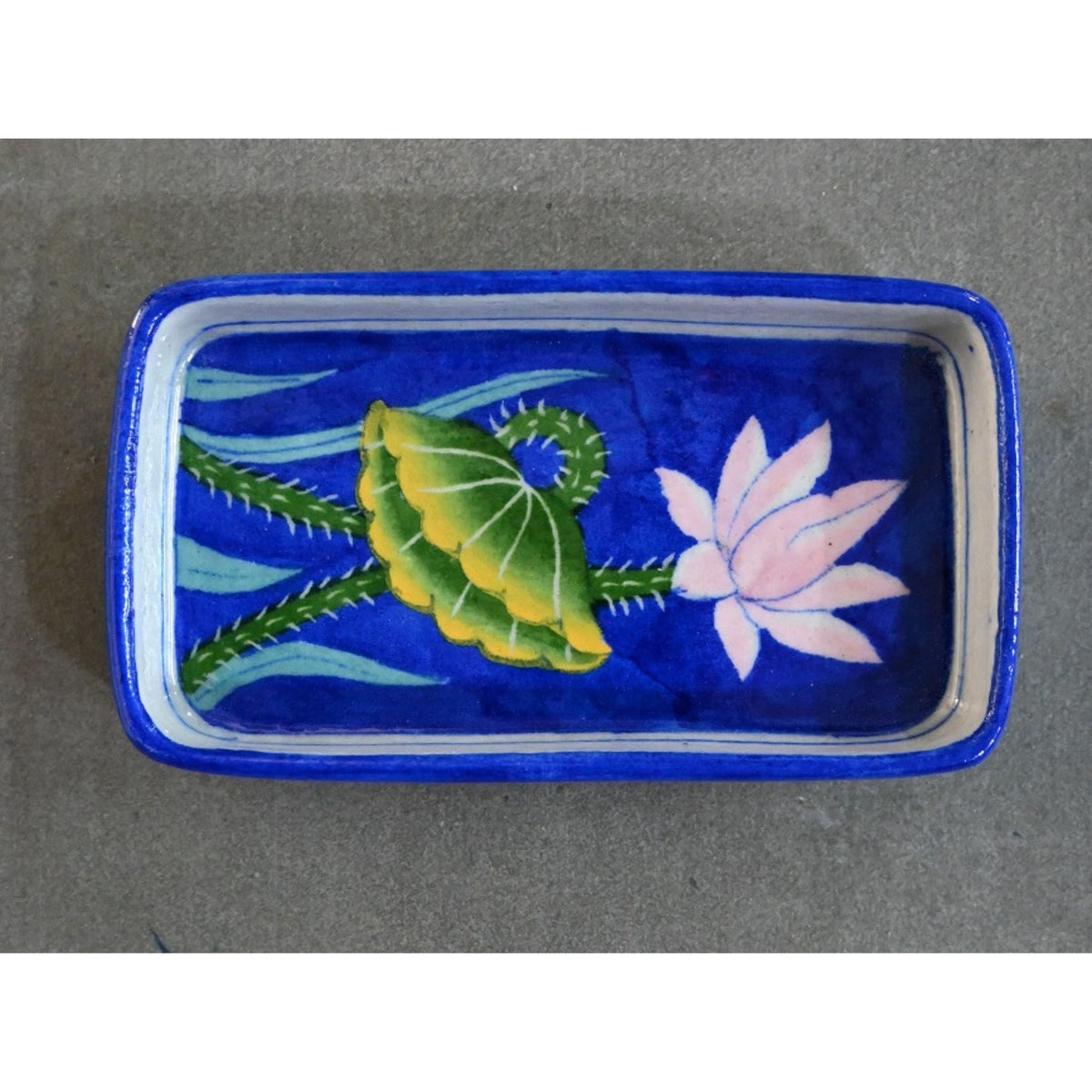 Blue Pottery Soap Dishes Rectangular – Hill Station Ashland
