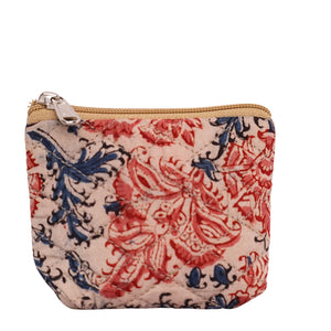 Blockprinted Quilted Coin Pouch