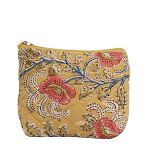 Blockprinted Quilted Coin Pouch