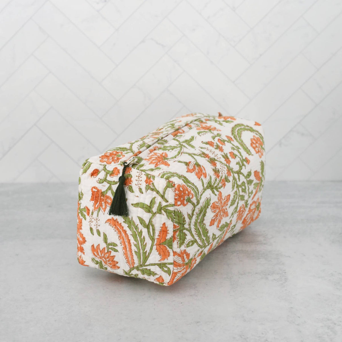 Quilted Cotton Cosmetic Bags detail view 2 – Hill Station Ashland