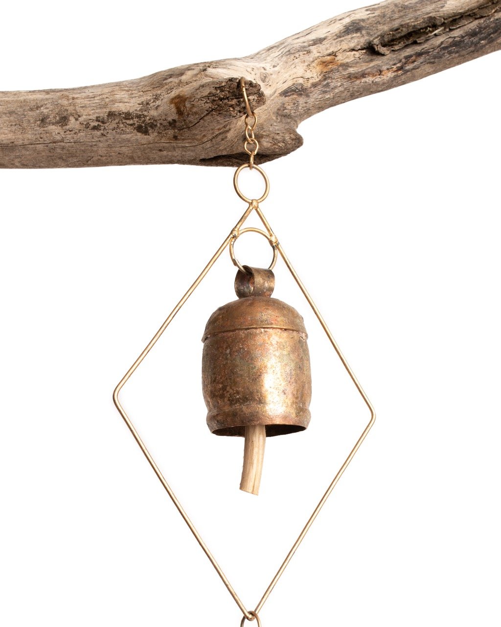 Bronze Hand-tuned Garden Wind Chimes India ~ 20 - 40 detail view 11 – Hill Station Ashland