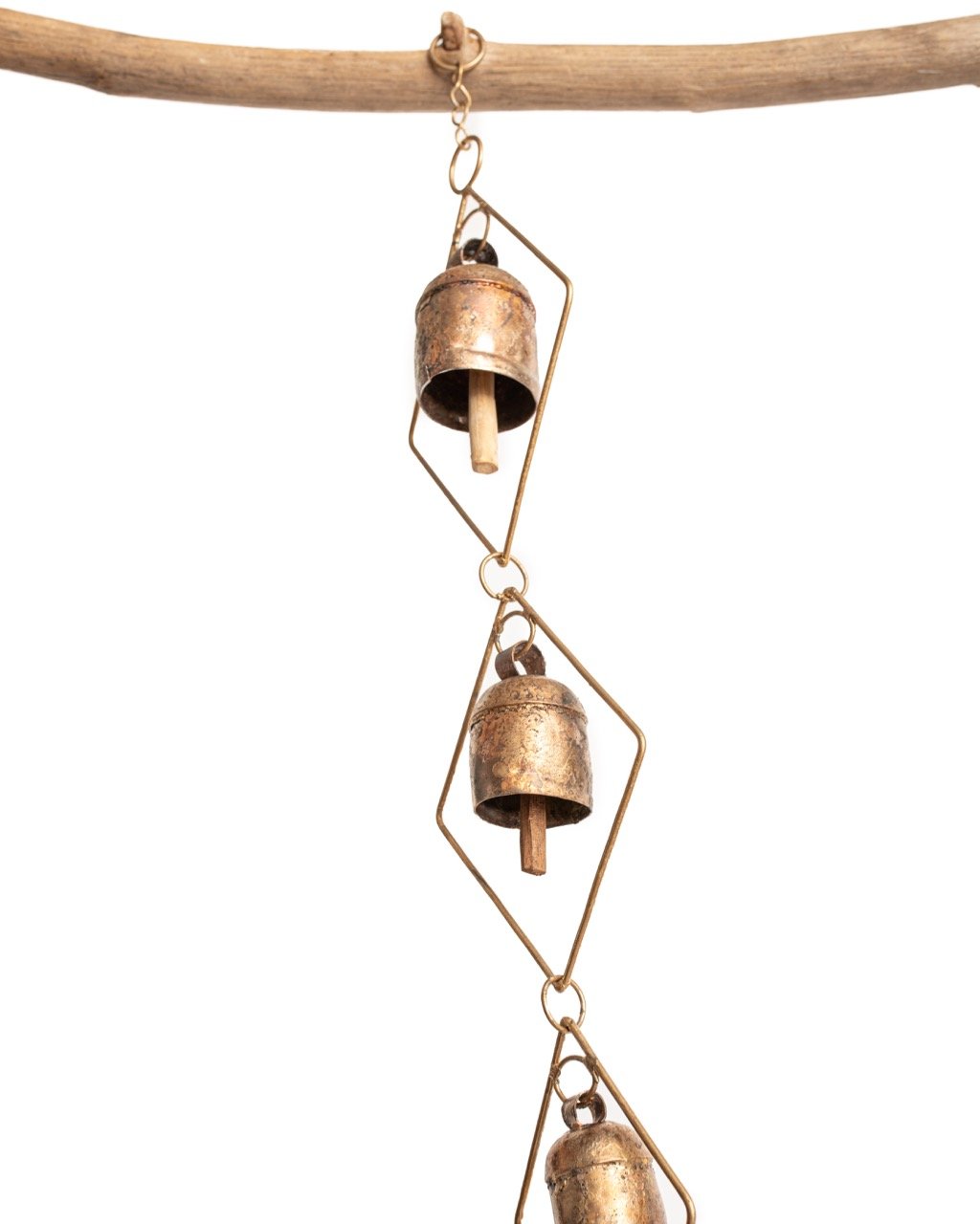 Bronze Hand-tuned Garden Wind Chimes India ~ 20 - 40 detail view 12 – Hill Station Ashland