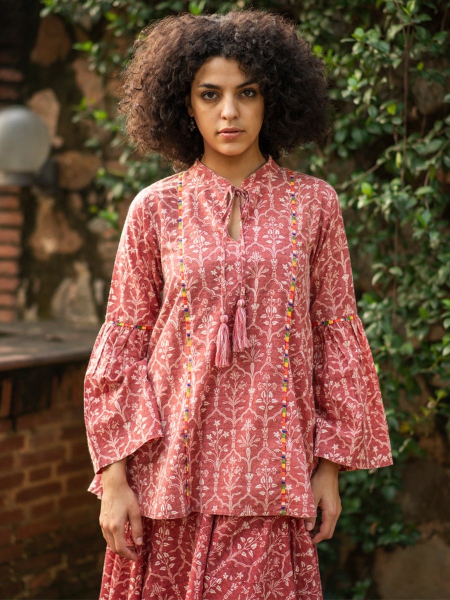 Jodhpur Top Jahana Maroon