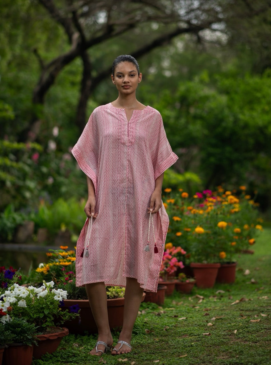 Kaftan Laurel Dotty Pink