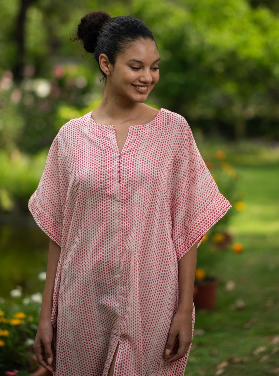 Kaftan Laurel Dotty Pink