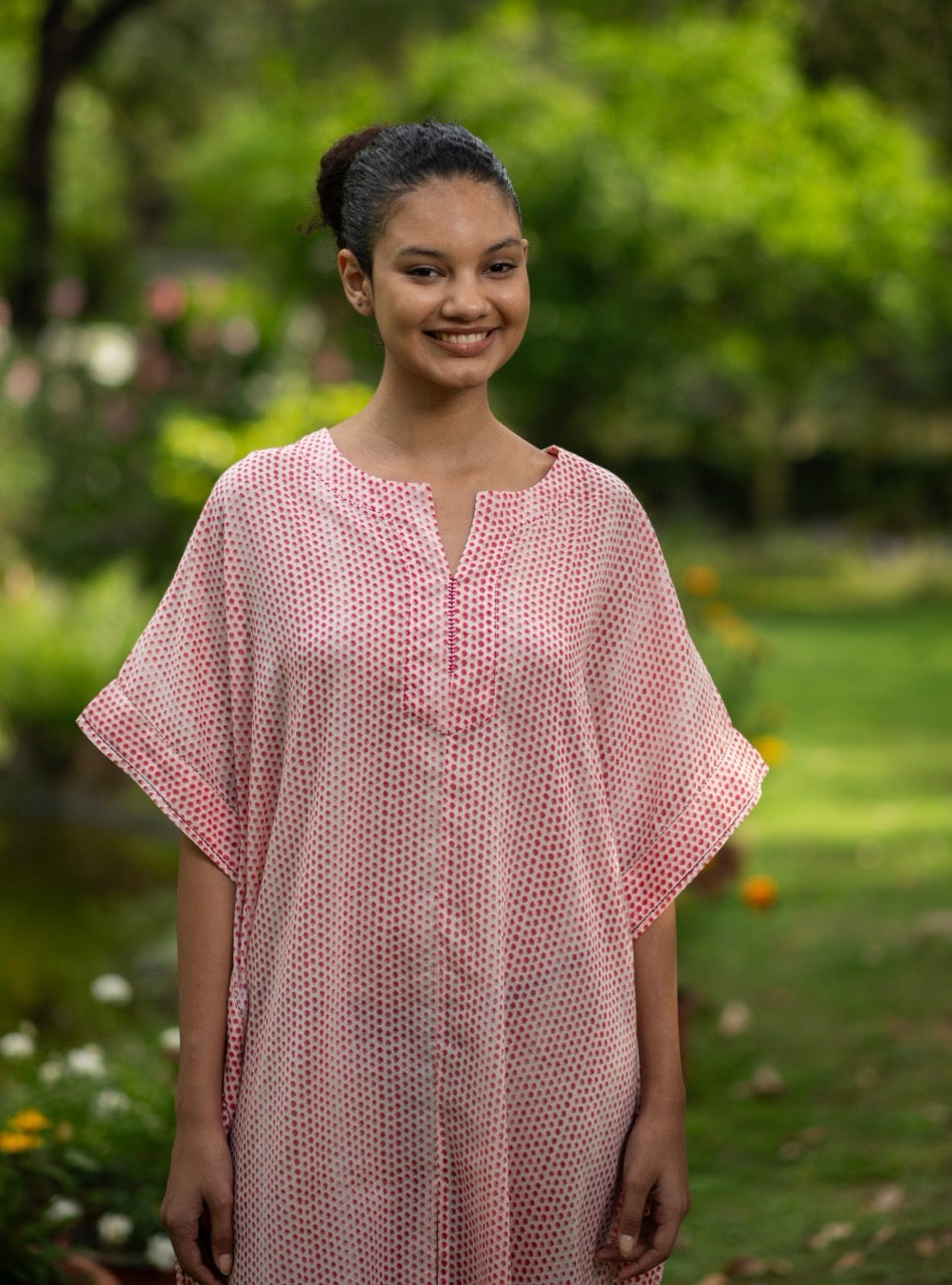 Kaftan Laurel Dotty Pink