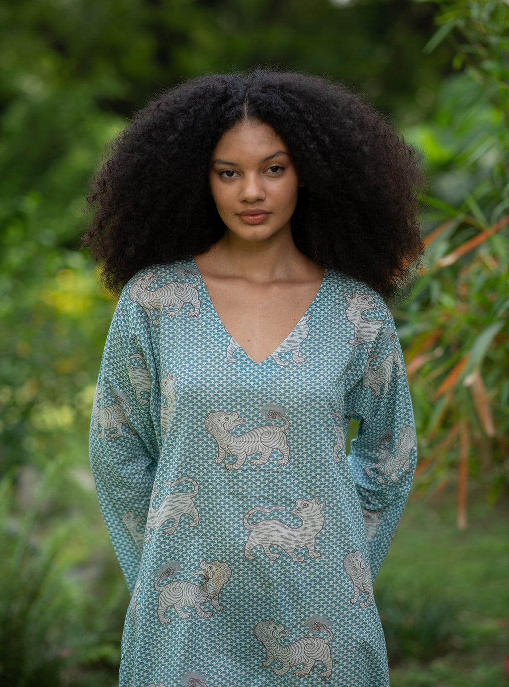 Mala Kaftan Tiger Turquoise