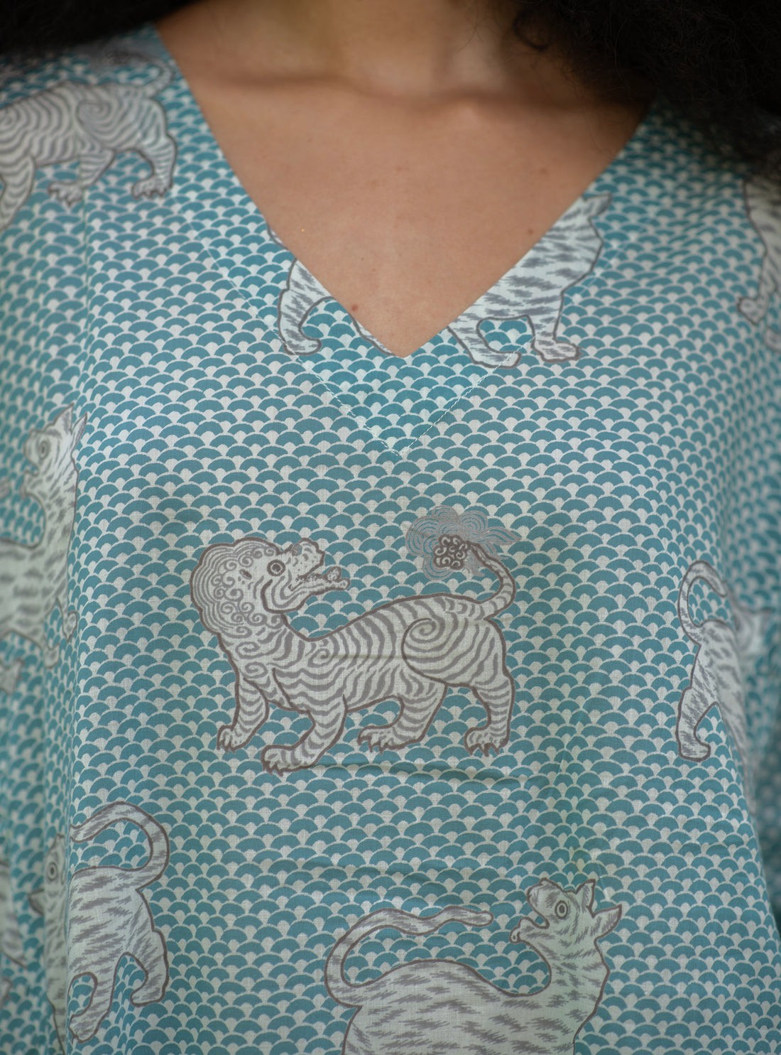 Mala Kaftan Tiger Turquoise