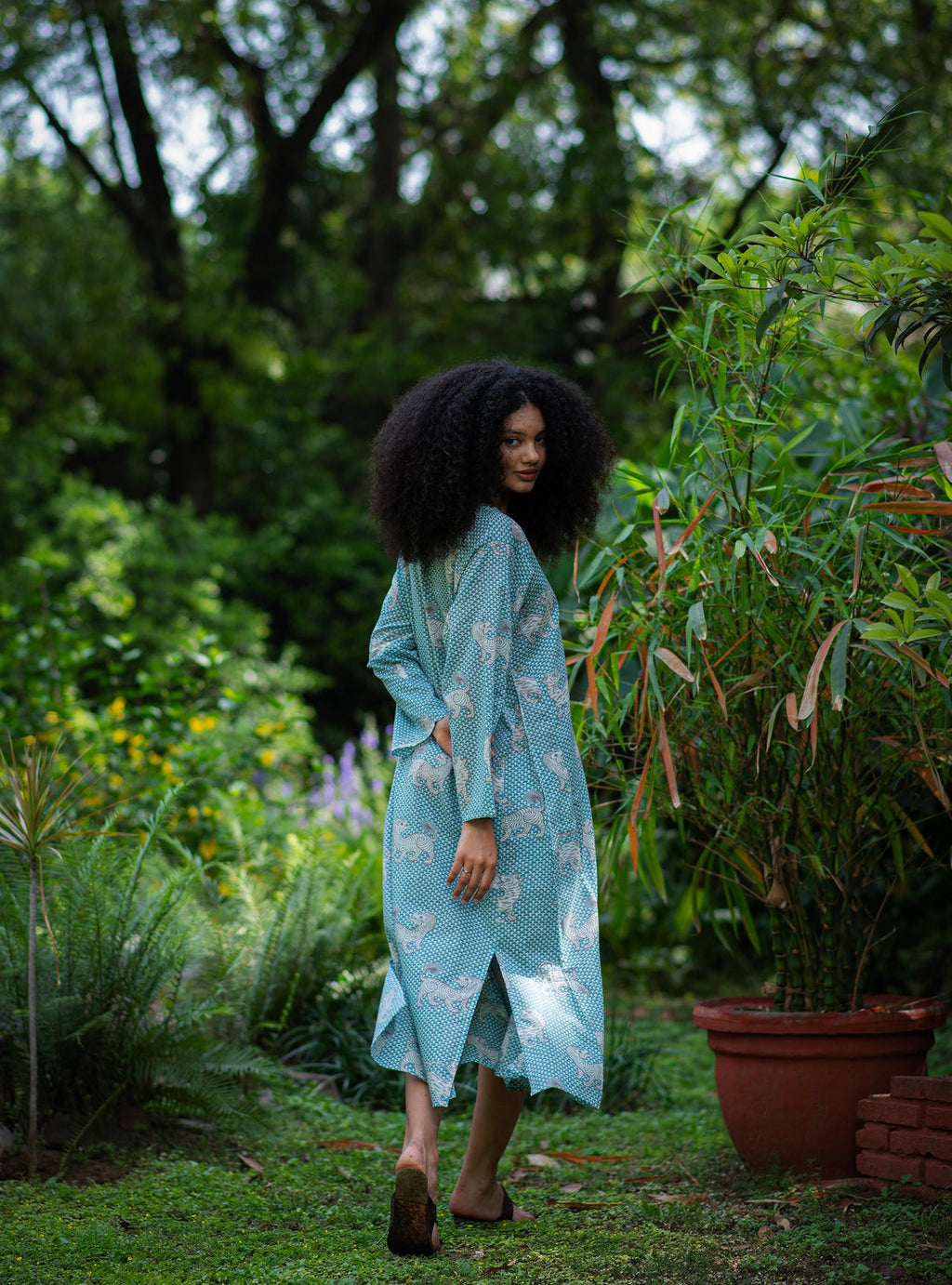Mala Kaftan Tiger Turquoise