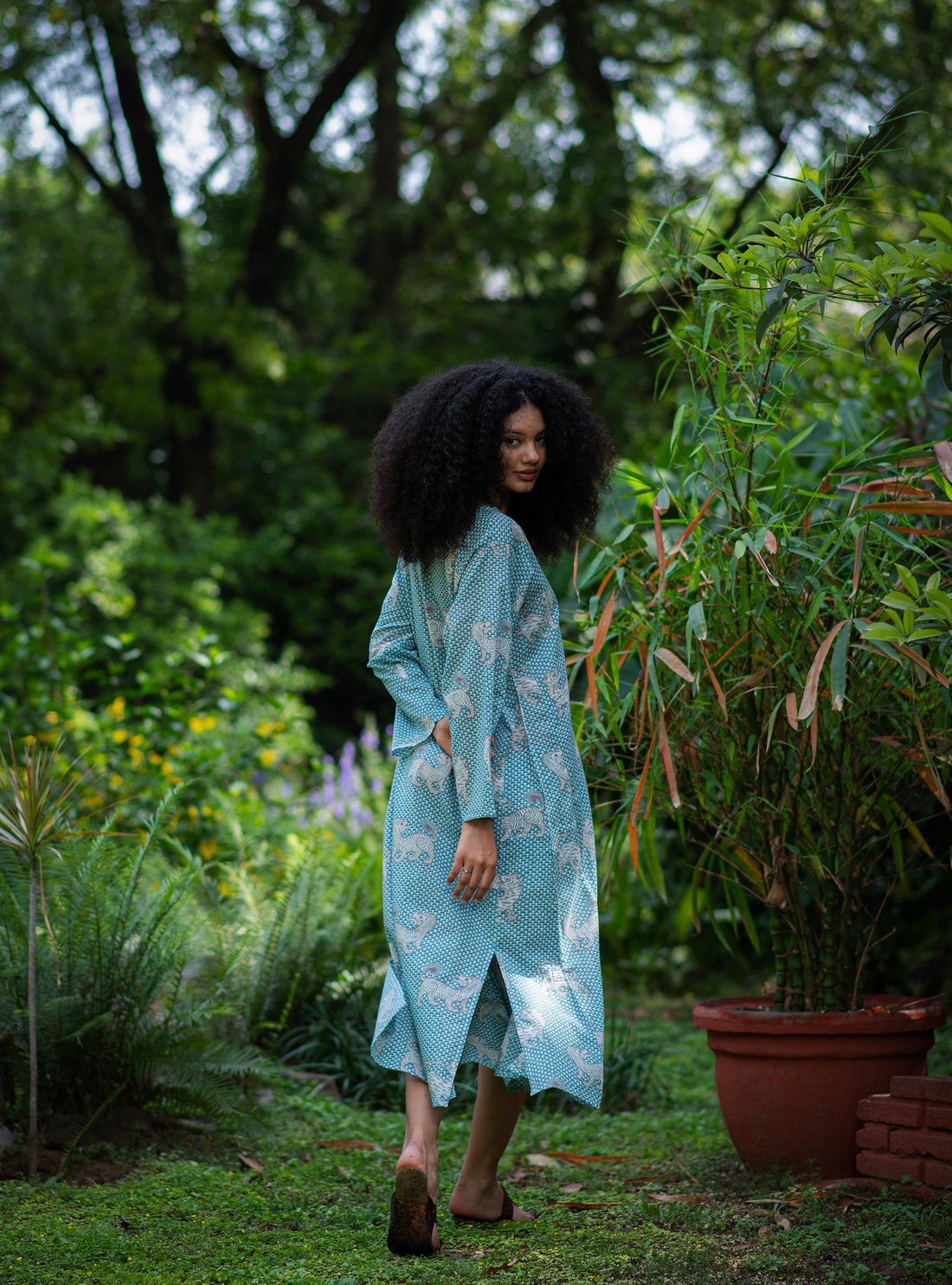 Mala Kaftan Tiger Turquoise